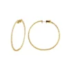 2 Inch Diamond Hoop Earrings 1ct 14K Yellow Gold Inside Out Hoops -Outlet Radiant Bijou Store 2 inch diamond hoop earrings 09ct 14k gold inside out hoops ye