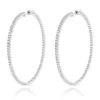 2 Inch Diamond Hoop Earrings 4ct 14K White Gold Inside Out Design -Outlet Radiant Bijou Store 2 inch diamond hoop earrings 4ct 14k inside out design p 45906 wh