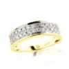 2 Row Diamond Wedding Band 14K Gold 0.75ct -Outlet Radiant Bijou Store 2 row diamond wedding band 14k 075ct 1