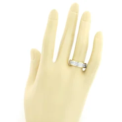 2 Row Diamond Wedding Band 14K Gold 0.75ct -Outlet Radiant Bijou Store 2 row diamond wedding band 14k 075ct 3