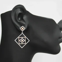 2 Tone 18K White Gold Diamond Designer Earrings 3.05ct -Outlet Radiant Bijou Store 2 tone 18k gold diamond designer earrings 305ct p 40bod