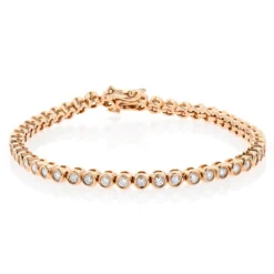 2.20 Carat Diamond Tennis Bracelet 14K Yellow Gold Bezel Set -Outlet Radiant Bijou Store 220 carat diamond tennis bracelet 14k bezel set p 22425 ro