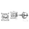 2ct Princess Cut Diamond Platinum Stud Earrings -Outlet Radiant Bijou Store 2ct princess cut diamond platinum stud earrings 1