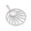 3D Diamond Circle Pendant 1.32ct 14K White Gold -Outlet Radiant Bijou Store 3d diamond circle pendant 132ct 14k gold wh