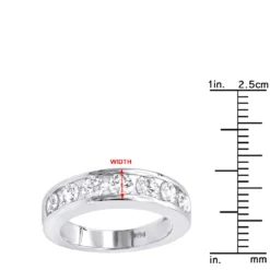 7 Stone Anniversary Ring 1.5 Carats 14K White Gold Diamond Wedding Band For Women -Outlet Radiant Bijou Store 7 stone anniversary ring 15 carats 14k gold diamond wedding band for women 000793 rulerwh