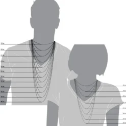 Luxurman Love Quotes Necklaces: Sterling Silver Small Diamond Cross Pendant -Outlet Radiant Bijou Store Chains Length Comparison Body Illustration Men Women