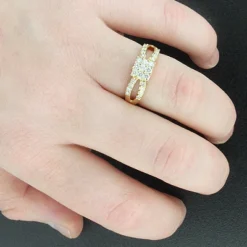 Affordable Diamond Engagement Ring 0.83ct 14K Yellow Gold -Outlet Radiant Bijou Store affordable diamond engagement ring 083ct 14k p 40477bod