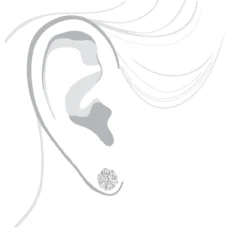 Affordable Diamond Studs 1.25ct Sterling Silver Cluster Earrings -Outlet Radiant Bijou Store affordable diamond studs 127ct sterling silver cluster earrings 3