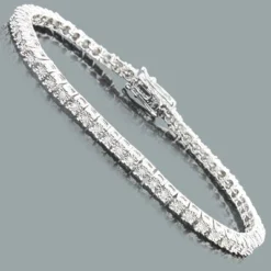 Affordable Diamond Tennis Bracelet In Sterling Silver 0.2ct