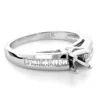 Baguette Diamond Engagement Ring Mounting 0.3ct 14K White Gold Setting -Outlet Radiant Bijou Store baguette diamond engagement ring mounting 03ct 14k gold setting 1