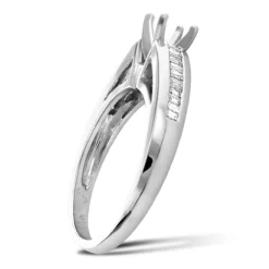 Baguette Diamond Engagement Ring Mounting 0.3ct 14K White Gold Setting 8 Baguette Diamond Engagement Ring Mounting 0.3ct 14K White Gold Setting -Outlet Radiant Bijou Store baguette diamond engagement ring mounting 03ct 14k gold setting 8