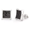Black Diamond Earrings 0.50ct Sterling Silver -Outlet Radiant Bijou Store black diamond earrings 050ct sterling silver p 44201