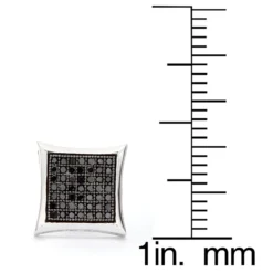 Black Diamond Earrings 0.50ct Sterling Silver -Outlet Radiant Bijou Store black diamond earrings 050ct sterling silver p 44201 ruler