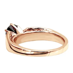 Thin Black Diamond Engagement Ring 0.74ct 14K White Gold -Outlet Radiant Bijou Store black diamond engagement ring 074ct 14k gold p 45910 backro