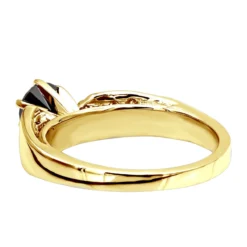 Thin Black Diamond Engagement Ring 0.74ct 14K White Gold -Outlet Radiant Bijou Store black diamond engagement ring 074ct 14k gold p 45910 backye