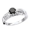 Thin Black Diamond Engagement Ring 0.74ct 14K White Gold 1 Thin Black Diamond Engagement Ring 0.74ct 14K White Gold -Outlet Radiant Bijou Store black diamond engagement ring 074ct 14k gold p 45910 wh