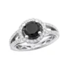 Black Diamond Engagement 14K White Gold Ring 1.62ct -Outlet Radiant Bijou Store black diamond engagement rings 14k gold ring 162ct p 45913 wh
