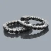 14K Black Plated Gold Black Diamond Hoop Earrings 1.74ct