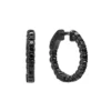 14K Black Plated Gold Black Diamond Hoop Earrings 1.93ct -Outlet Radiant Bijou Store black diamond jewelry 14k diamond hoop earrings 193ct p 35678 bl