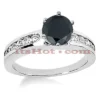 14K White Gold Thin Black Diamond Engagement Ring 0.94ct 1 14K White Gold Thin Black Diamond Engagement Ring 0.94ct -Outlet Radiant Bijou Store black diamond jewelry engagement ring 094ct 14k gold p 45890
