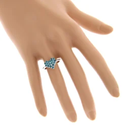 Blue Diamond Heart Ring 0.68ct 14K White Gold 11 Blue Diamond Heart Ring 0.68ct 14K White Gold -Outlet Radiant Bijou Store blue diamond heart ring 068ct 14k gold p 46858 bodwh