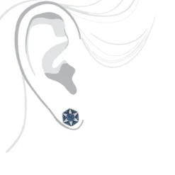 Blue Diamond Star Earrings 0.3ct Sterling Silver -Outlet Radiant Bijou Store blue diamond star earrings 035ct sterling silver p 46644 bod