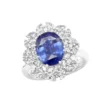 Blue Sapphire And Diamond Cocktail Ring For Women 18K White Gold 4.5ct -Outlet Radiant Bijou Store blue sapphire and diamond cocktail ring for women in 18k gold 45ct 803171 wh