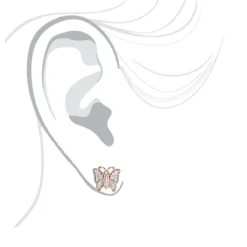 Butterfly Earrings Diamond Studs 0.45ct Solid 14K Yellow Gold -Outlet Radiant Bijou Store butterfly earrings diamond studs 045ct solid gold p 5999 bodro