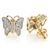 Butterfly Earrings Diamond Studs 0.45ct Solid 14K Yellow Gold 1 Butterfly Earrings Diamond Studs 0.45ct Solid 14K Yellow Gold -Outlet Radiant Bijou Store butterfly earrings diamond studs 045ct solid gold p 5999 ye