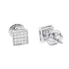 Classic Diamond Stud Earrings 0.11ct 10K White Gold -Outlet Radiant Bijou Store classic diamond stud earrings 011ct 10k gold wh