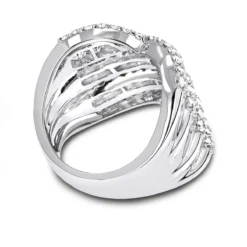 Ladies 3.50 Carat Diamond Cocktail Ring 14K White Gold -Outlet Radiant Bijou Store cocktail rings ladies 4 carat diamond ring 14k gold backwh