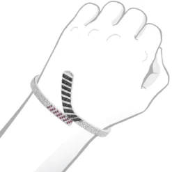 Custom Made 14K White Gold Hockey Stick Rubies White Black Diamond Bangle Bracelet -Outlet Radiant Bijou Store custom made 14k gold hockey stick rubies white black diamond bangle bracelet 100033 bodwh