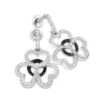 Dangle Diamond Heart Earrings 0.49ct 14K White Gold -Outlet Radiant Bijou Store dangle diamond heart earrings 049ct 14k gold 1
