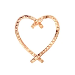 Designer 14 Karat 14K Rose Gold Diamond Heart Pendant 0.63ct -Outlet Radiant Bijou Store designer 14 karat gold diamond heart pendant 063ct p 6243 backro