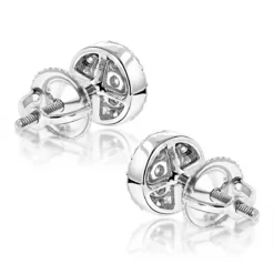 Designer 14K White Gold Cluster Diamond Stud Earrings 0.43ct -Outlet Radiant Bijou Store designer 14k cluster diamond stud earrings 056ct p 6746 backwh