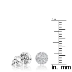 Designer 14K White Gold Cluster Diamond Stud Earrings 0.43ct -Outlet Radiant Bijou Store designer 14k cluster diamond stud earrings 056ct p 6746 rulerwh