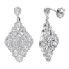 Designer 14K White Gold Diamond Drop Earrings For Women 2.5 Carat Vintage Style -Outlet Radiant Bijou Store designer 14k gold diamond drop earrings for women 25 carat vintage style mainwh
