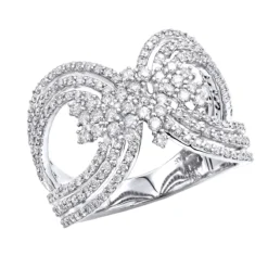 Designer 14K Rose Gold Ladies Diamond Cocktail Ring 1 Carat By Luxurman -Outlet Radiant Bijou Store designer 14k gold ladies diamond cocktail ring 1 carat by luxurman wh