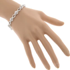 Designer Diamond Bracelet For Women 14K White Gold 4.94ct -Outlet Radiant Bijou Store designer diamond bracelet 14k 494ct p 41384 bodwh