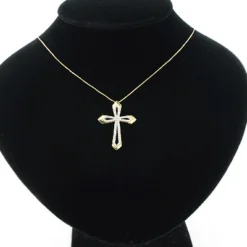 Small Designer Diamond Cross Pendant 0.25ct 10K Yellow Gold 16 Small Designer Diamond Cross Pendant 0.25ct 10K Yellow Gold -Outlet Radiant Bijou Store designer diamond cross pendant 028ct 10k gold 3