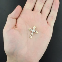 Small Designer Diamond Cross Pendant 0.25ct 10K Yellow Gold 17 Small Designer Diamond Cross Pendant 0.25ct 10K Yellow Gold -Outlet Radiant Bijou Store designer diamond cross pendant 028ct 10k gold 4