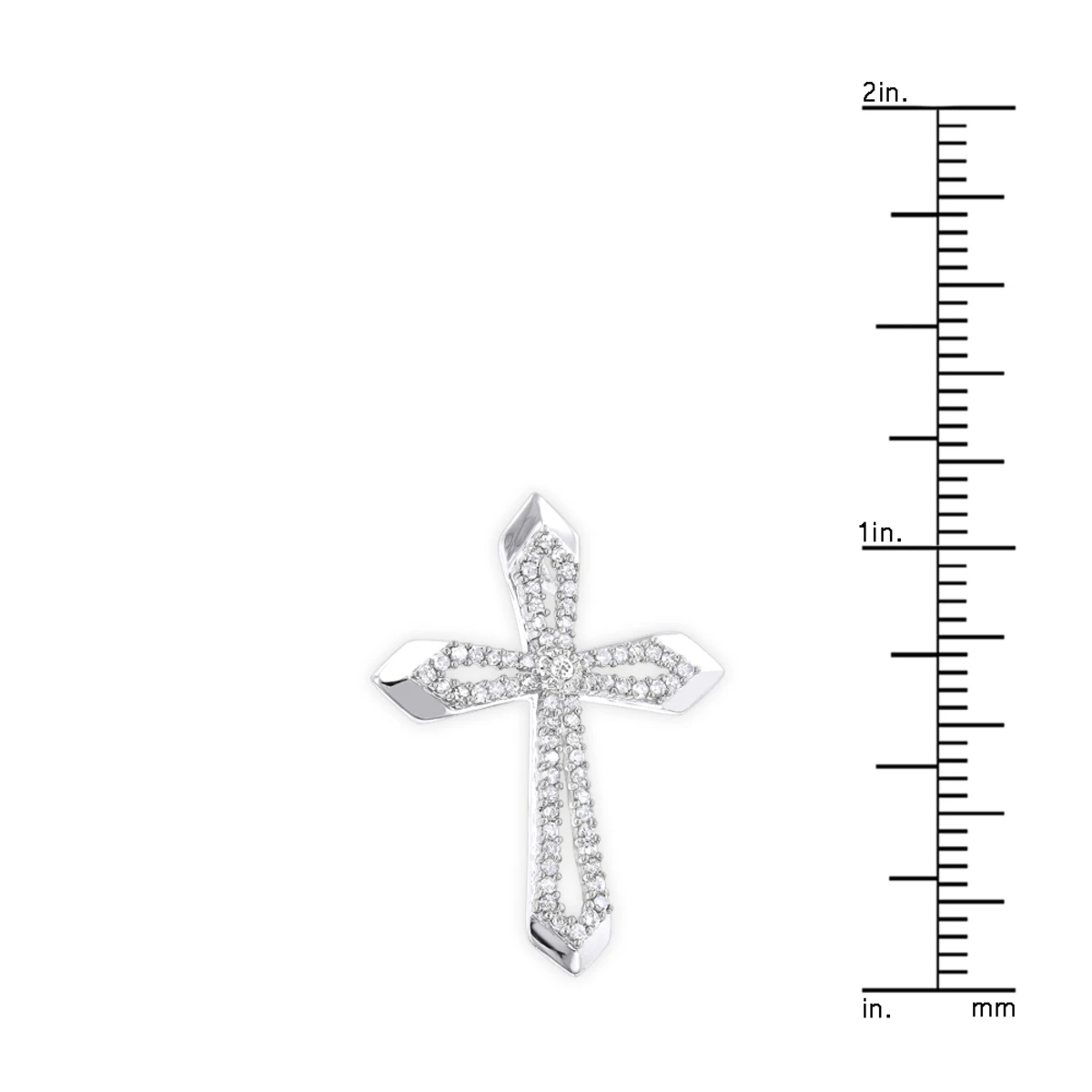 Small Designer Diamond Cross Pendant 0.25ct 10K Yellow Gold 10 Small Designer Diamond Cross Pendant 0.25ct 10K Yellow Gold - Image 8