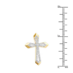 Small Designer Diamond Cross Pendant 0.25ct 10K Yellow Gold 19 Small Designer Diamond Cross Pendant 0.25ct 10K Yellow Gold -Outlet Radiant Bijou Store designer diamond cross pendant 028ct 10k gold rulerye