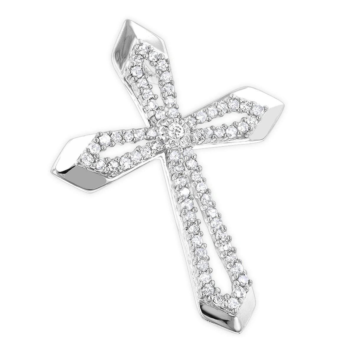 Small Designer Diamond Cross Pendant 0.25ct 10K Yellow Gold 4 Small Designer Diamond Cross Pendant 0.25ct 10K Yellow Gold - Image 2