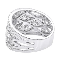 Designer Diamond Right Hand Ring For Women By Luxurman 14K White Gold Band 2.35ct -Outlet Radiant Bijou Store designer diamond right hand ring for women by luxurman 14k gold band 235ct backwh