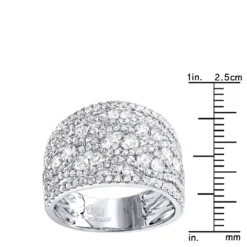 Designer Diamond Right Hand Ring For Women By Luxurman 14K White Gold Band 2.35ct -Outlet Radiant Bijou Store designer diamond right hand ring for women by luxurman 14k gold band 235ct rulerwh