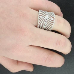 Designer 14K White Gold Cut-Out Diamond Ring 1.40 -Outlet Radiant Bijou Store designer diamond rings 14k cut out diamond ring 140 p 38729bod