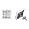 Square Diamond Stud Earrings For Men And Women 14K White Gold 1.2ct Pave Diamonds -Outlet Radiant Bijou Store designer diamond stud earrings 14k 128ct p 1695754501