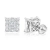 Designer Diamond Stud Earrings For Less 1.75ct 14K White Gold -Outlet Radiant Bijou Store designer diamond stud earrings for less 190ct 14k gold wh