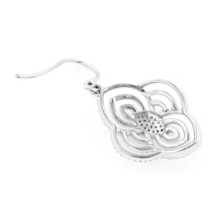 Designer Drop Diamond Earrings For Women 0.6ct 14K White Gold -Outlet Radiant Bijou Store designer drop diamond earrings for women 06ct 14k gold backwh